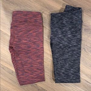 Alo Haze Red & Black Leggings Small